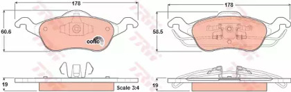 Тормозные колодки TRW для FORD FOCUS седан (DFW) 1.8 16V