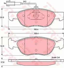 Тормозные колодки TRW для ALFA ROMEO 146 (930_) 1.9 JTD (930.B4B)