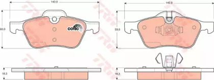 Дисковой тормозной механизм TRW для MINI MINI Кабриолет (R52) Cooper