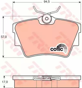 Тормозные колодки TRW для NISSAN PRIMASTAR Фургон (X83) 2.0