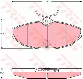 Тормозные колодки TRW для JAGUAR S-TYPE (X200) 2.5 V6