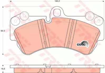 Дисковой тормозной механизм TRW для PORSCHE CAYENNE (9PA) S 4.5