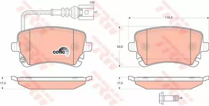 Дисковой тормозной механизм TRW для VW TRANSPORTER VI c бортовой платформой/ходовая часть (SFD, SFE 2.0 TDI
