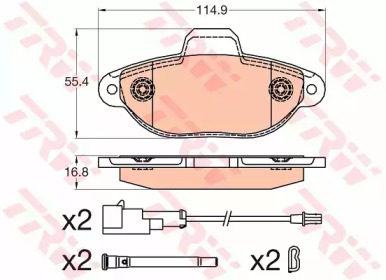 Тормозные колодки TRW для FORD KA (RU8) 1.2