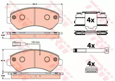 Запчасти для ТО TRW для PEUGEOT BOXER c бортовой платформой/ходовая часть 2.2 HDi 110