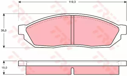 Тормозные колодки TRW для HONDA CIVIC II Хэтчбек (SS, SL) 1300 L (SS)