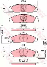 Тормозные колодки TRW для DAEWOO MUSSO (FJ) 2.9 D 4x4