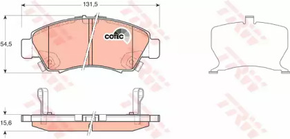 Тормозные колодки TRW для HONDA JAZZ II (GD_, GE3, GE2) 1.3 (GD1)