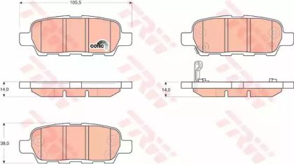 Дисковой тормозной механизм TRW для NISSAN TEANA I (J31) 2.3