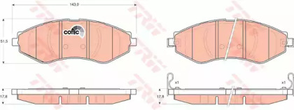 Тормозные колодки TRW для CHEVROLET NUBIRA седан 2.0 D
