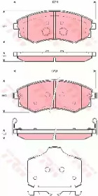 Дисковой тормозной механизм TRW для DAEWOO REXTON (GAB_) 2.9 TD