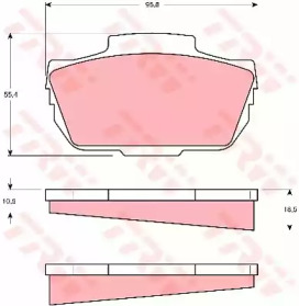 Дисковой тормозной механизм TRW для SAAB 96 1.5 V4