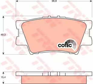 Тормозные колодки TRW для TOYOTA CAMRY седан (_V4_) 2.4 (ACV40)