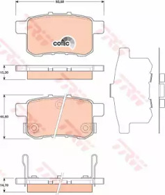 Тормозные колодки TRW для HONDA ACCORD VIII универсал (CW) 2.2 i-DTEC (CW3)