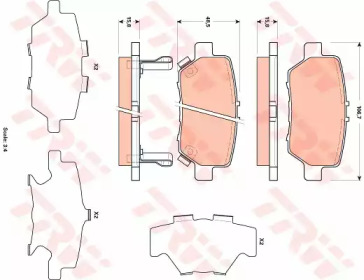 Дисковой тормозной механизм TRW для HONDA LEGEND IV (KB_) 3.5 V6 4WD (KB1)