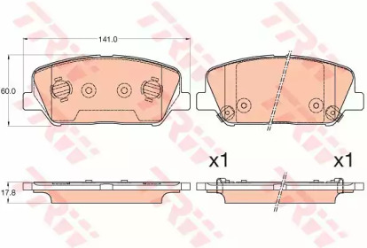 Дисковой тормозной механизм TRW для KIA CEE'D (JD) 1.4 MPI