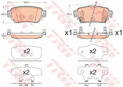 Дисковой тормозной механизм TRW для NISSAN QASHQAI II (J11, J11_) 1.6 dCi ALL MODE 4x4-i
