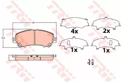 Дисковой тормозной механизм TRW для NISSAN QASHQAI II (J11, J11_) 1.6 dCi ALL MODE 4x4-i