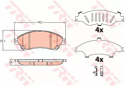 Запчасти для ТО TRW для SUZUKI VITARA (LY) 1.6 DDiS (APK 416D)