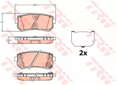Дополнительные работы TRW для KIA SPORTAGE (QL) 1.6 GDI