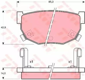 Тормозные колодки TRW для NISSAN CEDRIC Hardtop (Y31) 3.0
