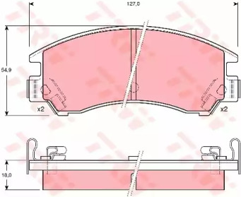 Дисковой тормозной механизм TRW для SUBARU LEONE II 1800 4WD