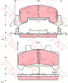 Дисковой тормозной механизм TRW для CHEVROLET BERETTA купе (1_37) 3.1 V6