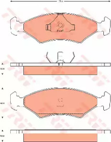 Тормозные колодки TRW для FORD ESCORT III (GAA) 1.6 XR3i