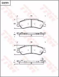 Запчасти для ТО TRW для CHEVROLET BLAZER S10 4.3 V6 AWD