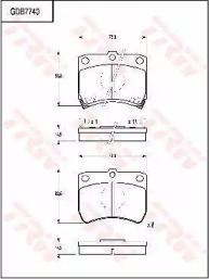 Дисковой тормозной механизм TRW для KIA PRIDE (DA) 1.1 i