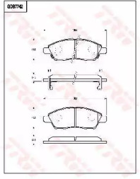 Дисковой тормозной механизм TRW для NISSAN TIIDA Хэтчбек (C11) 1.8