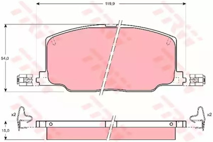 Дисковой тормозной механизм TRW для LEXUS ES (VCV10_, VZV21_) 250 (VZV21_)