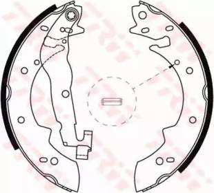 Барабанный тормозной механизм TRW для PEUGEOT 204 Break 1.3 D