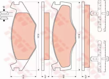 Дисковой тормозной механизм TRW для VW GOLF II (19E, 1G1) 1.8 i Cat Syncro