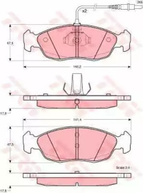 Комплект тормозов TRW для PEUGEOT 306 Кабриолет (7D, N3, N5) 1.6
