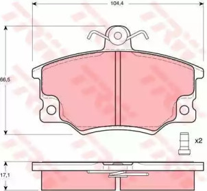 Комплект тормозов TRW для ALFA ROMEO 146 (930_) 1.9 TD (930.B4A)