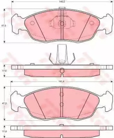 Дисковой тормозной механизм TRW для PEUGEOT 106 I (1A, 1C) 1.6