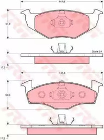 Комплект тормозов TRW для VW POLO (6N1) 64 1.9 D