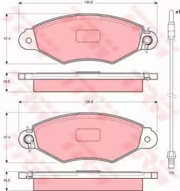 Дисковой тормозной механизм TRW для NISSAN KUBISTAR (X76) 1.5 dCi