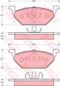 Дисковой тормозной механизм TRW для VW POLO (6R, 6C) 1.2 TDI