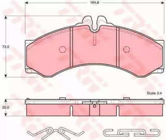 Дисковой тормозной механизм TRW для MERCEDES-BENZ SPRINTER 3-t Фургон (903) 308 CDI