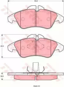 Дисковой тормозной механизм TRW для MERCEDES-BENZ SPRINTER 3-t Фургон (903) 308 CDI