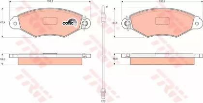 Дисковой тормозной механизм TRW для NISSAN KUBISTAR (X76) 1.5 dCi