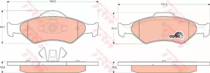Комплект тормозов TRW для FORD FIESTA Фургон (JV_) D 1.8
