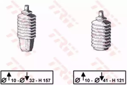 Гофрированный кожух / прокладки TRW для FORD ESCORT II Turnier 1.3