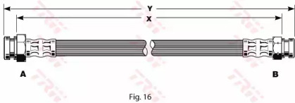 тормозные шланги TRW для MITSUBISHI COLT I (A15_A) 1.4 Turbo (A152A)