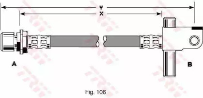 тормозные шланги TRW для FORD TRANSIT Фургон (E_ _) 2.5 TD (EAS, EAL)