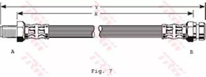 тормозные шланги TRW для MITSUBISHI SPACE WAGON (D0_V/W) 2.0 4WD (D08W)
