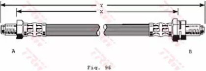 тормозные шланги TRW для FORD SIERRA Хэтчбек (GBC, GBG) 2.0 i DOHC