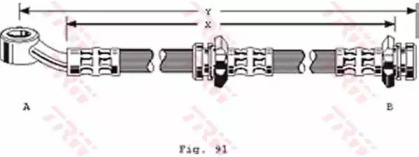 тормозные шланги TRW для NISSAN SUNNY II Traveller (B12) 1.6 i 12V